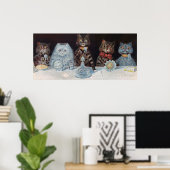 Kat Wedding, huwelijk, bride, Louis Wain Poster (Thuiskantoor)