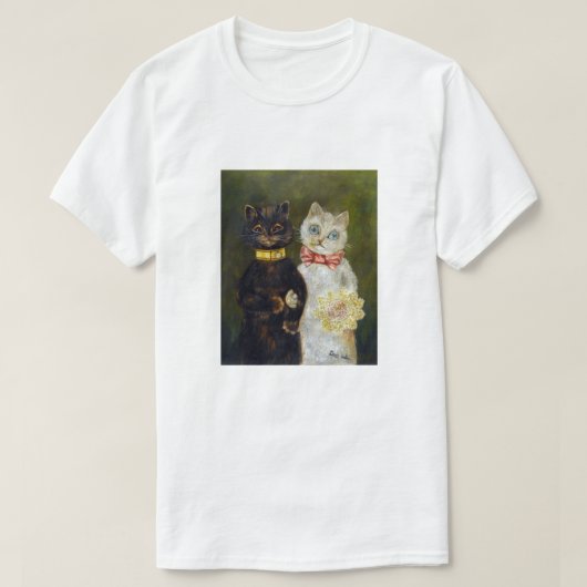 Kat Wedding, huwelijk, bride, Louis Wain T-shirt (Design voorkant)