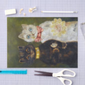 Kat Wedding, huwelijk, bride, Louis Wain Tissuepapier (Craft)