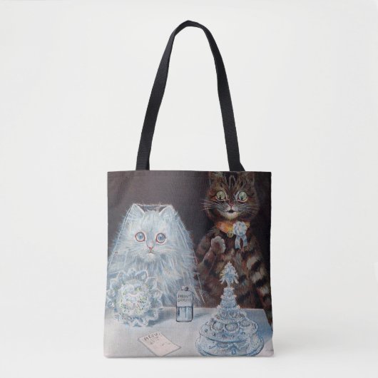 Kat Wedding, huwelijk, bride, Louis Wain Tote Bag (Voorkant)