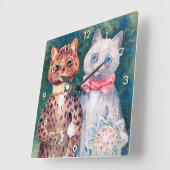 Kat Wedding, Marriage, Bride, Louis Wain Vierkante Klok (Hoek)
