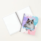 Kat Wees Positief Spiraal Notebook Terug naar Scho Notitieboek (Binnen)