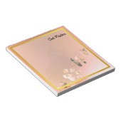 Kat Weg personaliseer Oranje Prints voor kattendek Notitieblok (Schuin)