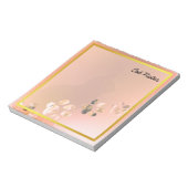 Kat Weg personaliseer Oranje Prints voor kattendek Notitieblok (Linkerzijde)