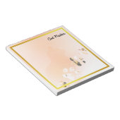 Kat Weg personaliseer Oranje Prints voor kattendek Notitieblok (Schuin)