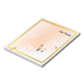 Kat Weg personaliseer Oranje Prints voor kattendek Notitieblok (Linkerzijde)