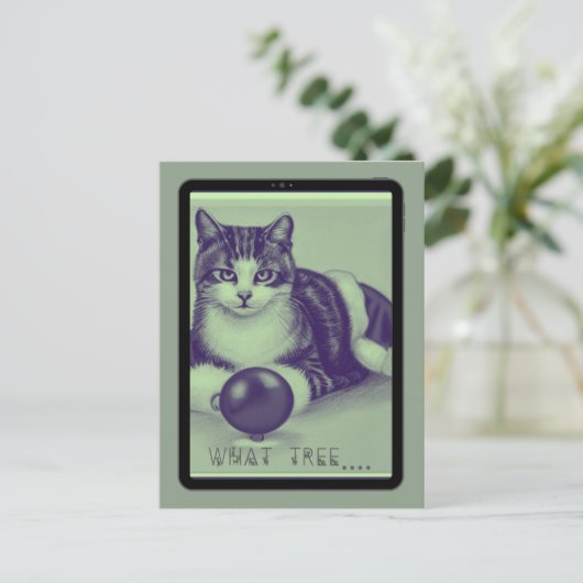 Kat: "Welke boom?" Briefkaart (Staand voorkant)