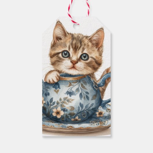 Kat Wenskaart Cadeaulabel (Achterkant)