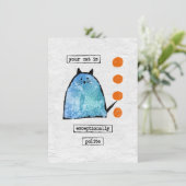 Kat-Wenskaart - Funny Cat Exception Polite Kaart (Staand voorkant)