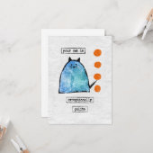 Kat-Wenskaart - Funny Cat Exception Polite Kaart (Voorkant / Achterkant in situ)