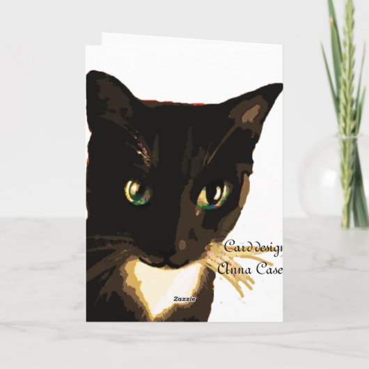 Kat wenskaart kaart (Achterkant)