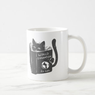 Kat wereldoverheersing katten - Kies achterkleur Koffiemok