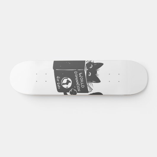 Kat wereldoverheersing katten - Kies achterkleur Persoonlijk Skateboard (Horizontaal)