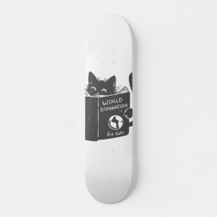 Kat wereldoverheersing katten - Kies achterkleur Persoonlijk Skateboard
