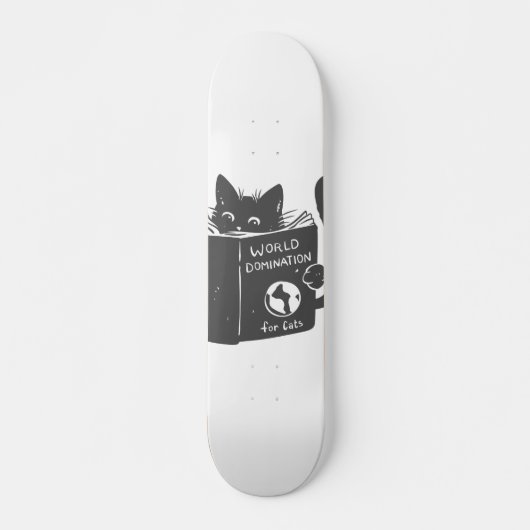 Kat wereldoverheersing katten - Kies achterkleur Persoonlijk Skateboard (Voorkant)