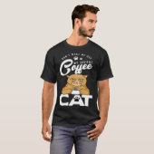 Kat werk collega koffie drinker t-shirt (Voorkant volledig)