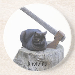 kat, wetend zandsteen onderzetter