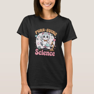 Kat Wetenschap Lab Chemie Microbiologie Nerd T-shirt