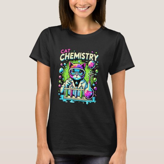 Kat Wetenschapper Scheikunde Wetenschap Student Ka T-shirt (Voorkant)