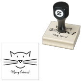 Kat Whiskers Design Art Stamp Rubberstempel (Gestempeld)