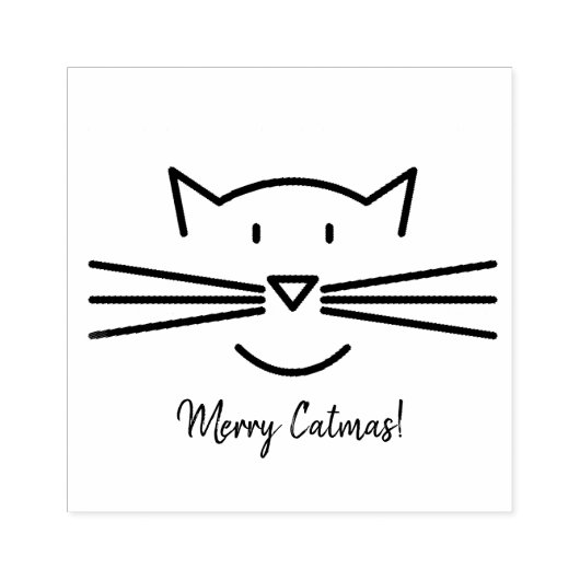 Kat Whiskers Design Art Stamp Rubberstempel (Afrduk)