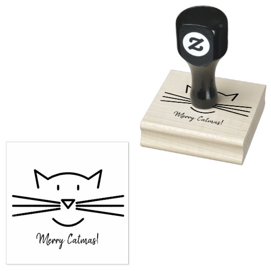 Kat Whiskers Design Art Stamp Rubberstempel (Gestempeld)