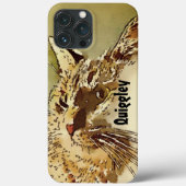 Kat Whiskers Heart Nose Waterverf Case-Mate iPhone Case (Achterkant)