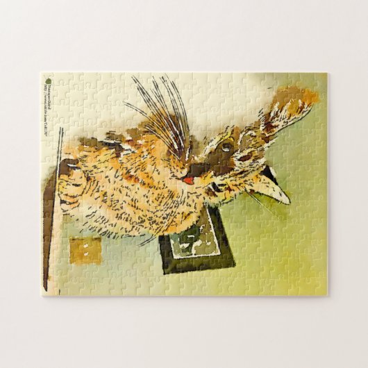 Kat Whiskers Heart Nose Waterverf Legpuzzel (Horizontaal)