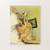 Kat Whiskers Heart Nose Waterverf Legpuzzel (Verticaal)