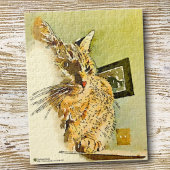 Kat Whiskers Heart Nose Waterverf Legpuzzel