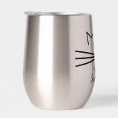 Kat Whiskers Ontwerp Thermische Wijn Tumbler (Rechts)