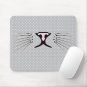 Kat Whiskers op Polka Dots Muismat (Met muis)