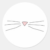 Kat Whiskers Tekening Stickers (Voorkant)