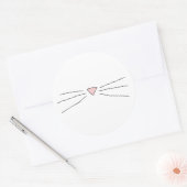 Kat Whiskers Tekening Stickers (Envelop)