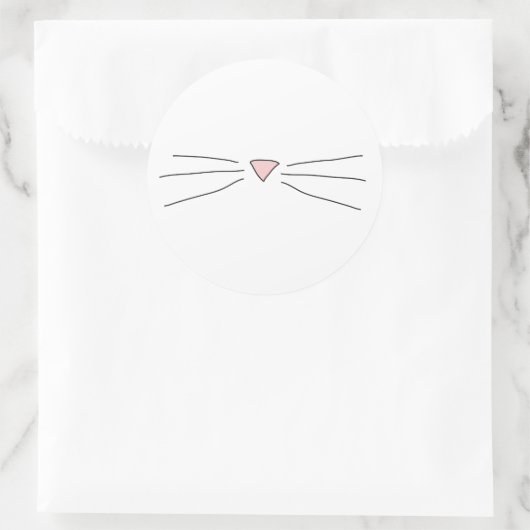 Kat Whiskers Tekening Stickers (Tas)