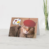 Kat, wijn en kazen kaart (Voorkant)