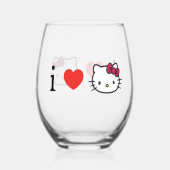 Kat Wijn Glas zonder Steel (Voorkant)