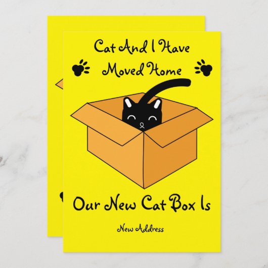 Kat Wijziging adres Kaart verplaatsing thuis (Voorkant / Achterkant)