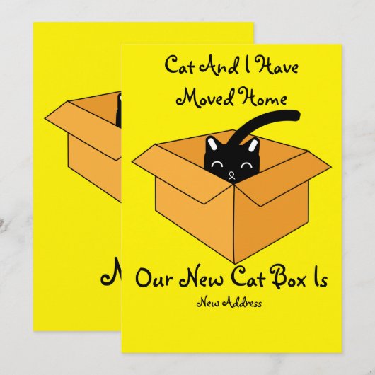 Kat Wijziging adres Kaart verplaatsing thuis (Voorkant / Achterkant)