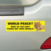 Kat wil dat je je oogklep gebruikt bumpersticker (Op auto)