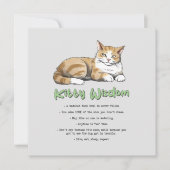 Kat Wisdom - Funny Cat Rules met een bruine kat (Voorkant)