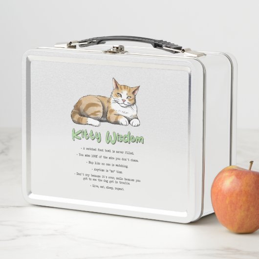 Kat Wisdom - Funny Cat Rules met een bruine kat (In situ)