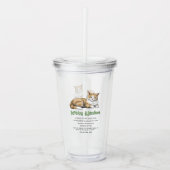 Kat Wisdom - Funny Cat Rules met een bruine kat Acryl Drinkbeker (Voorkant)