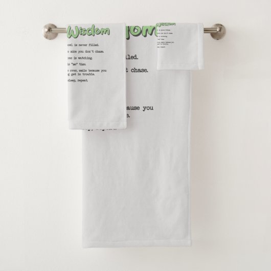 Kat Wisdom - Funny Cat Rules met een bruine kat Bad Handdoek (Insitu)