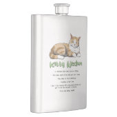 Kat Wisdom - Funny Cat Rules met een bruine kat Flacon (Rechts)