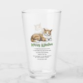 Kat Wisdom - Funny Cat Rules met een bruine kat Glas (Achterkant)
