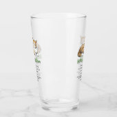 Kat Wisdom - Funny Cat Rules met een bruine kat Glas (Links)