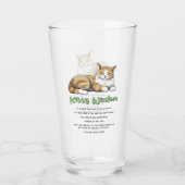 Kat Wisdom - Funny Cat Rules met een bruine kat Glas (Voorkant)