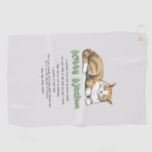 Kat Wisdom - Funny Cat Rules met een bruine kat Golfhanddoek (Horizontaal)
