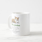 Kat Wisdom - Funny Cat Rules met een bruine kat Koffiemok (Voorkant links)
